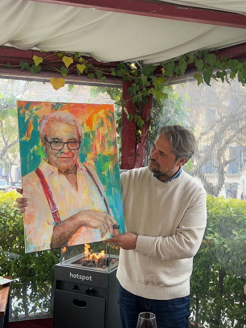 100% Handpainted Portrait Painting, entitled Man-43, 50x70 cm, Acrylic on Canvas, 2026, in Pop Realism Style